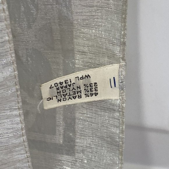 Scarf Long Silver Metallic Rayon Wrap Shawl made Japan 53" x 16" WPL13407 - Picture 5 of 5